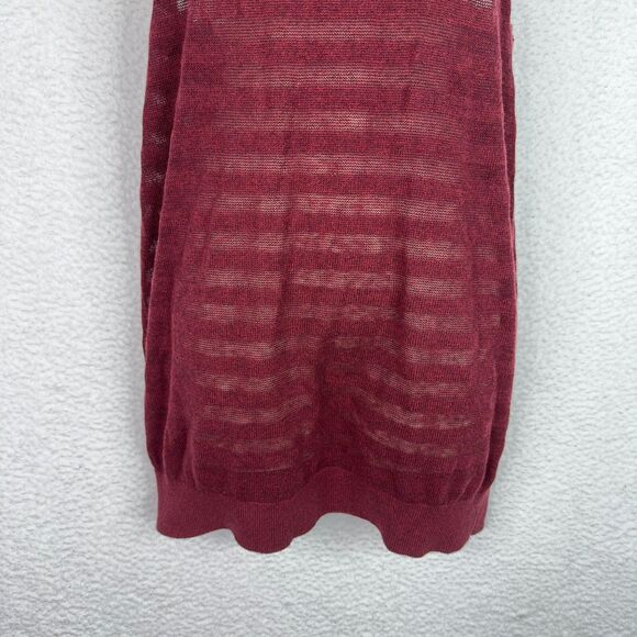 Moda International Sweater Top Y2K Sleeveless Sz L Maroon Cashmere Blend Retro - Picture 3 of 9